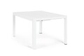 Masa extensibila pentru gradina/terasa Kiplin, Bizzotto, 149 x 97/149 x 77.5 cm, aluminiu, alb