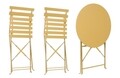 Set mobilier de gradina Bistro 3 piese Wissant, Bizzotto, otel, finisaj mat, ocru