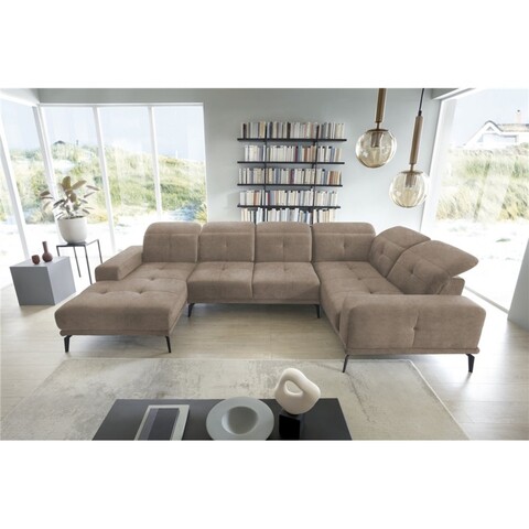 Coltar dreapta 6 locuri ELTAP, RT-20LO, Neviro, 350x201x77 cm, lemn/poliester, maro deschis