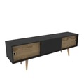Comoda TV, Zena Home, Ecrin, 160x45x34.5 cm, PAL, Antracit / Stejar