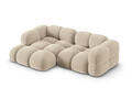 Coltar stanga 3 locuri, Loretto, Cosmopolitan Design, 250x147x68 cm, catifea, bej deschis
