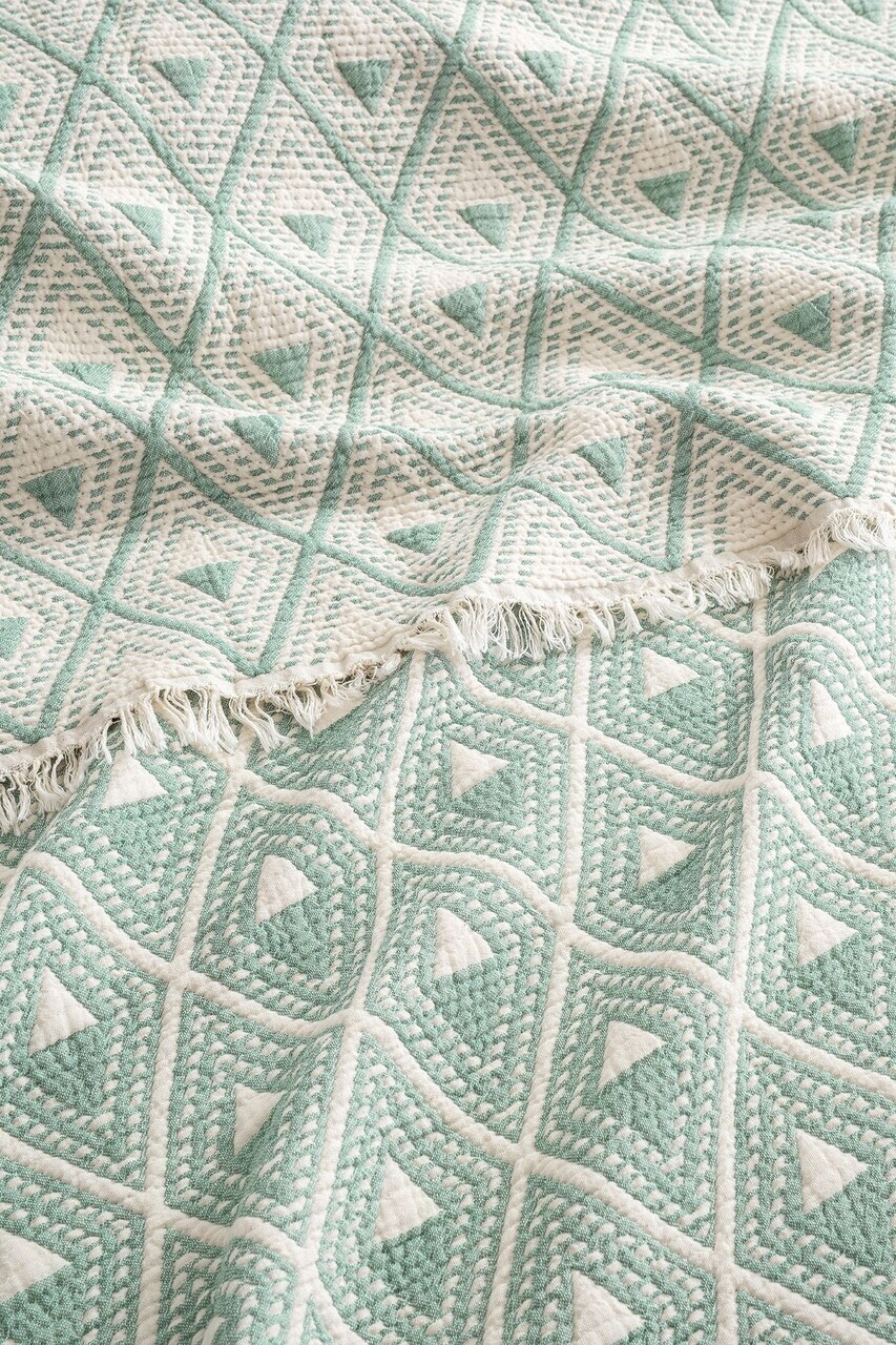 Plapumă simplă din muselină, L'essentiel Maison, Piramit, Bumbac, Verde menta — imaginea 2