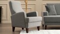 Fotoliu, Balcab Home, 825BLC1366, Lemn, Gri deschis