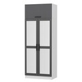 Dulap pentru haine, Minerva, Kale Anthracite, 90x235x52 cm, PAL, Antracit
