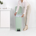 Cos de gunoi cu pedala, Brabantia, StepUp, 40 L, 35.2x28x66.6 cm, polipropilena, verde jad