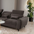 Coltar extensibil stanga 4 locuri ELTAP, Foble, 267x196x100 cm, lemn/poliester, maro inchis