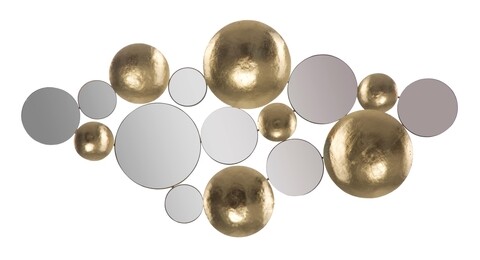 Decoratiune de perete Mirror Glam, Mauro Ferretti, 118×60 cm, fier, auriu