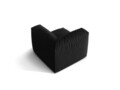 Modul pentru canapea, 1 loc, Martina-169, Micadoni Home, 100x100x75 cm, tesatura structurata catifelata, negru