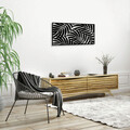 Decoratiune de perete, Decorative Panel 4, Metal, 100 x 48 cm, Negru