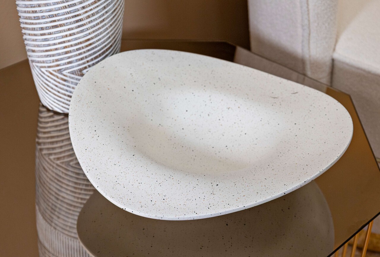Vas decorativ Elegant, Mauro Ferretti, 41x12x41 cm, polirasina, crem - 2 | YEO