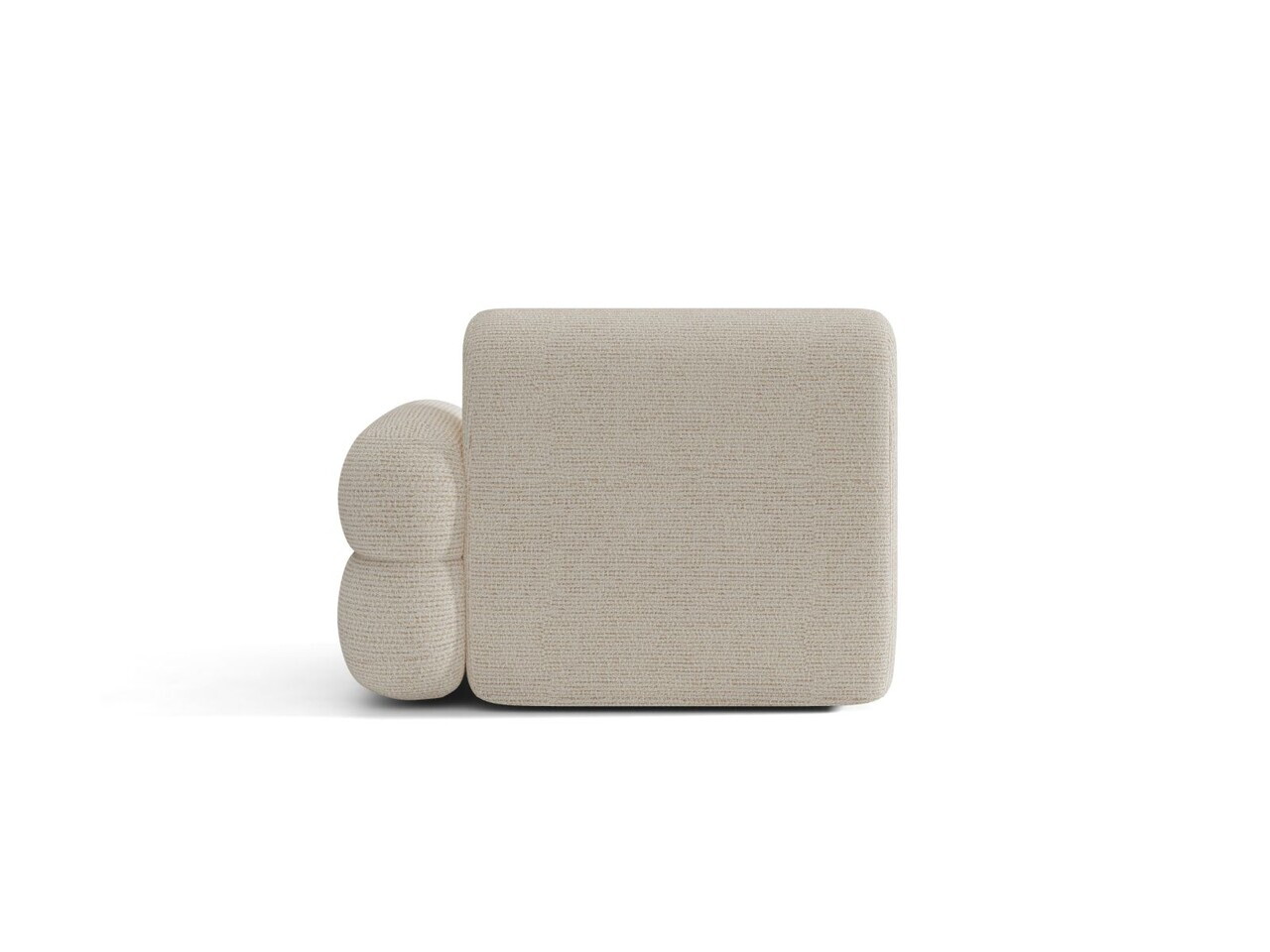 Modul canapea dreapta 1 loc, Neo, Micadoni Home, 110x100x83 cm, tesatura Chenille Silencio, bej deschis — imaginea 4