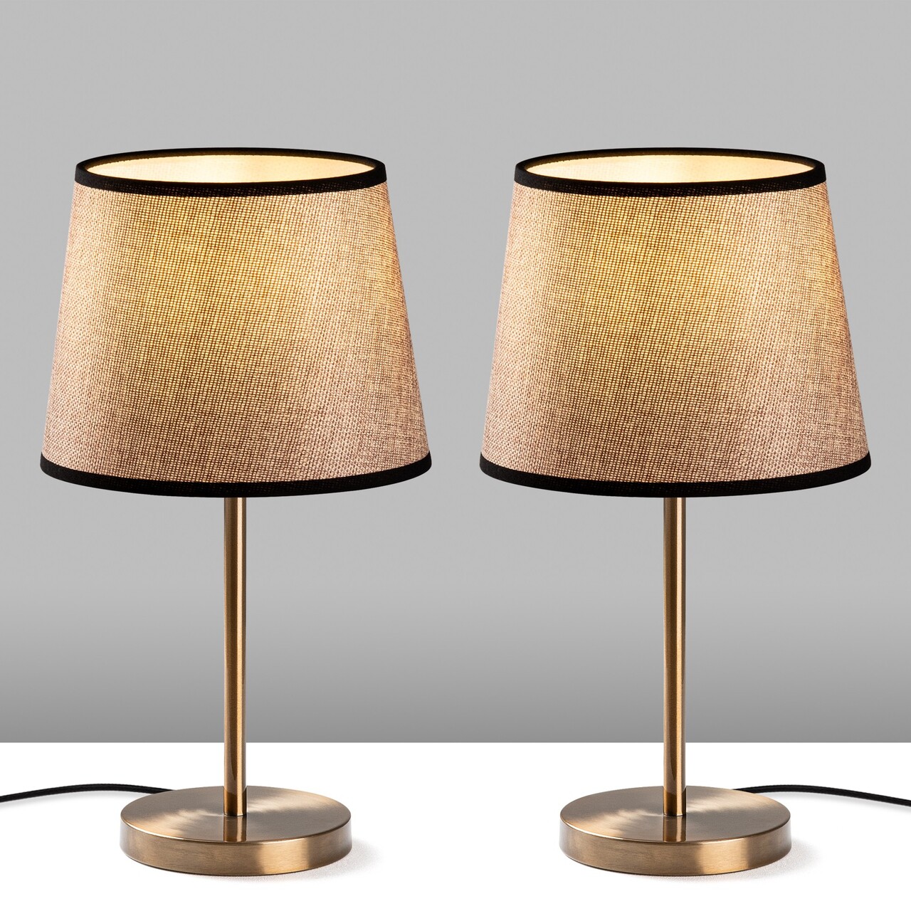 Set de lămpi de masă, Opviq, 892OPV2230, Maro antichizat - imagine 6