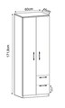 Dulap pentru haine, Inarch, Merlin 2, Alb