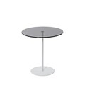 Masa de colt, Neostill, Chill-Out, 50 x 50 x 50 cm, sticla temperata/metal, alb/gri inchis