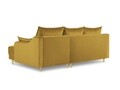 Coltar extensibil reversibil, Pansy, Mazzini Sofas, 4 locuri, cu lada de depozitare, 220x150x90 cm, catifea, galben