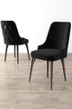 Set scaune 2 piese, Charlotte, Newa, Negru/Maro