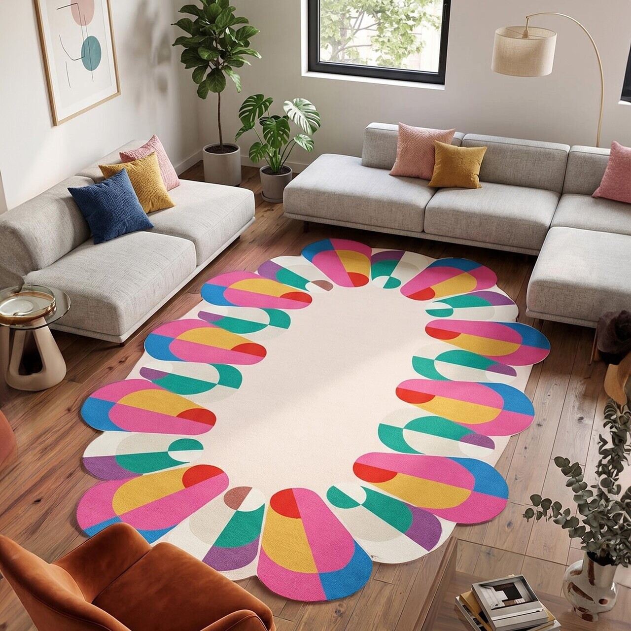 Covor, Fr403, 80x200 cm, Roz — imaginea 2