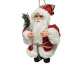 Decoratiune Santa branch, Decoris, 8x4x13 cm, poliester, rosu/alb