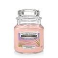 Lumanare parfumata in suport de sticla, Pink Island, Yankee Candle, 30 ore, 104 g, citrice/fructe/vanilie