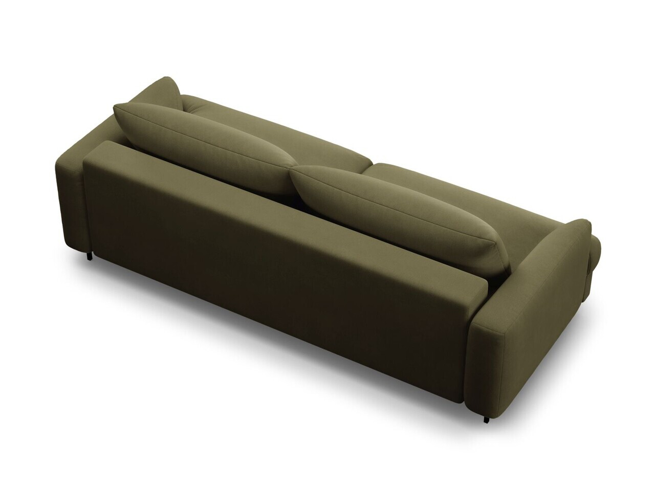 Canapea extensibila 3 locuri, Naomi, Micadoni Home, 233x110x95 cm, catifea, verde — imaginea 3