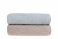 Set 2 prosoape de maini, Beverly Hills Polo Club, 50x90 cm, 100% bumbac, albastru/bej