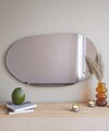 Oglinda decorativa, Siam, Vanomi, 52x89x2.2 cm, MDF , Negru