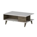 Masuta de cafea Lyon, Maison in Design, 90 x 60 x 39 cm, PAL, alb/natural