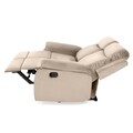 Canapea cu 2 locuri si 2 reclinere manuale, Louis XL, L.141 l.95 H.102, stofa, bej