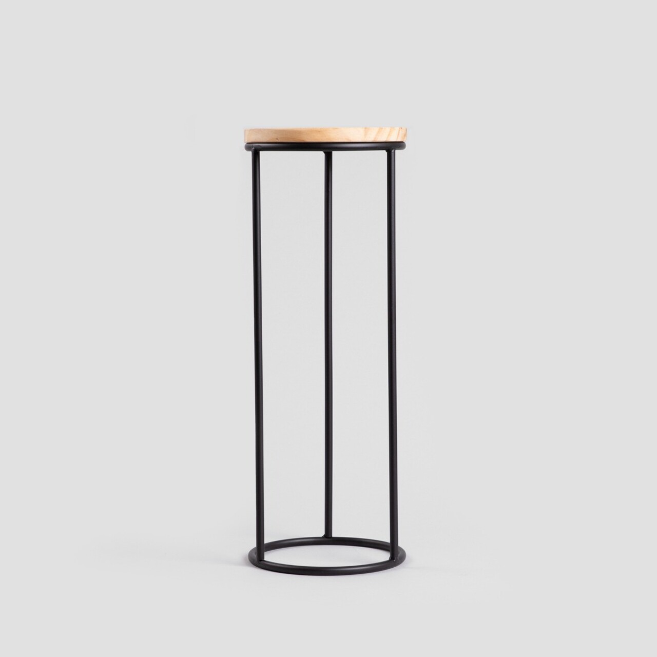 Suport pentru flori Ddedoni, Homla, 20x53.5 cm, metal/lemn, negru/natur - view 3