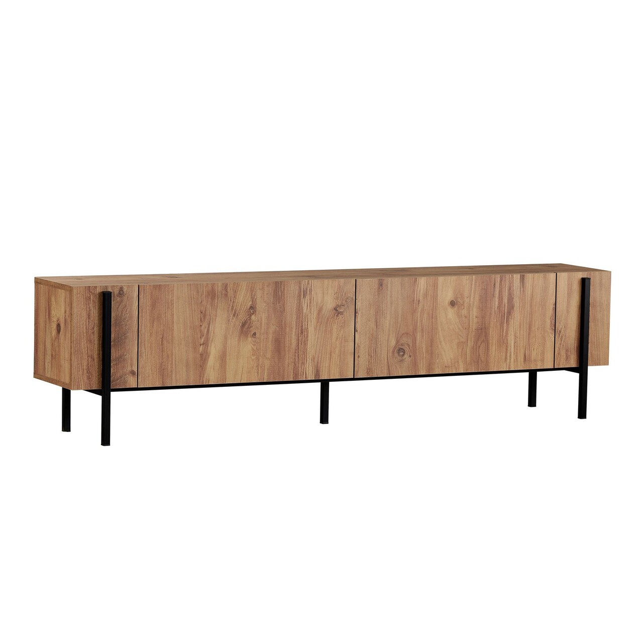Comoda TV, Hanah Home, Nexus, 180x30x45 cm, Pin Atlantic / Negru - imagine 7