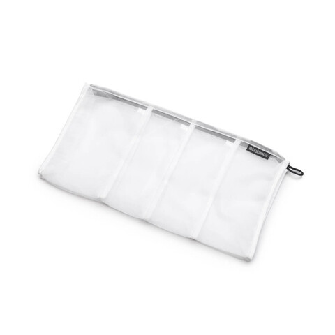 Husa pentru spalat sosete, Brabantia, Wash bag, 42x22 cm, textil, alb/gri
