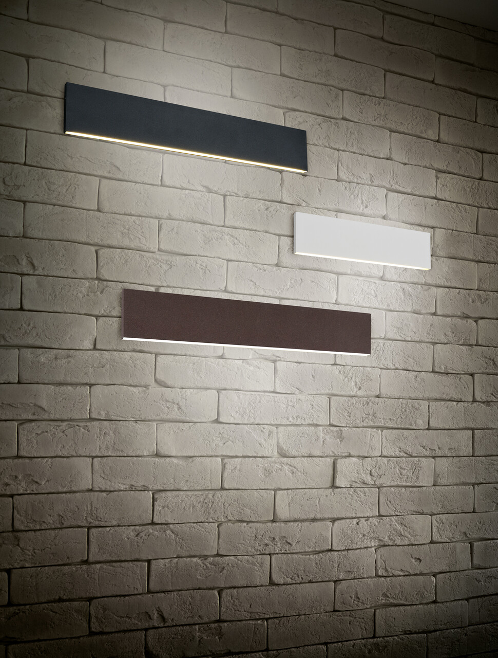 Aplica de perete Concha, TRIO, 47x8 cm, 9W, 2x LED, metal, antracit