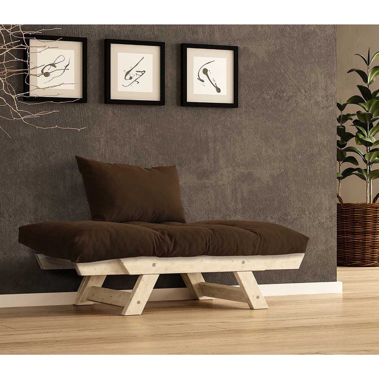 Fotoliu de gradina, Hanah Home, CPT8144-140, Natural / Maro - view 3