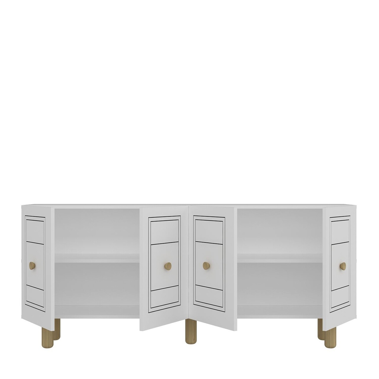 Consola, Hanah Home, Dario Bohem, 150x75x35 cm, PAL , Alb - view 6