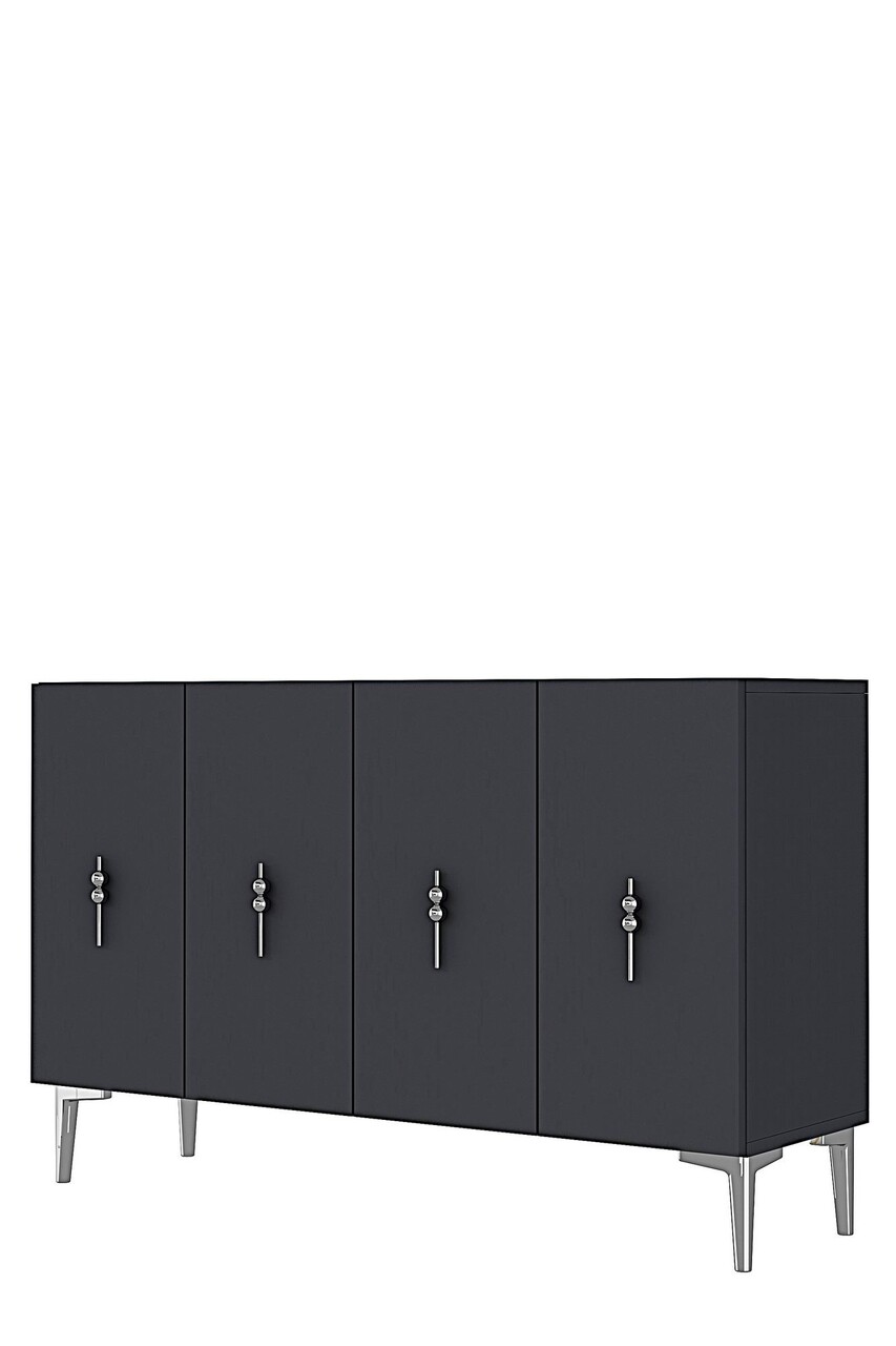 Consola, Hanah Home, Salkım 120, 120x79x32 cm, Antracit / Argintiu - view 4