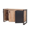 Bufet inferior Cosmo Nora, Sapphire, 140x45x80 cm, natural/negru