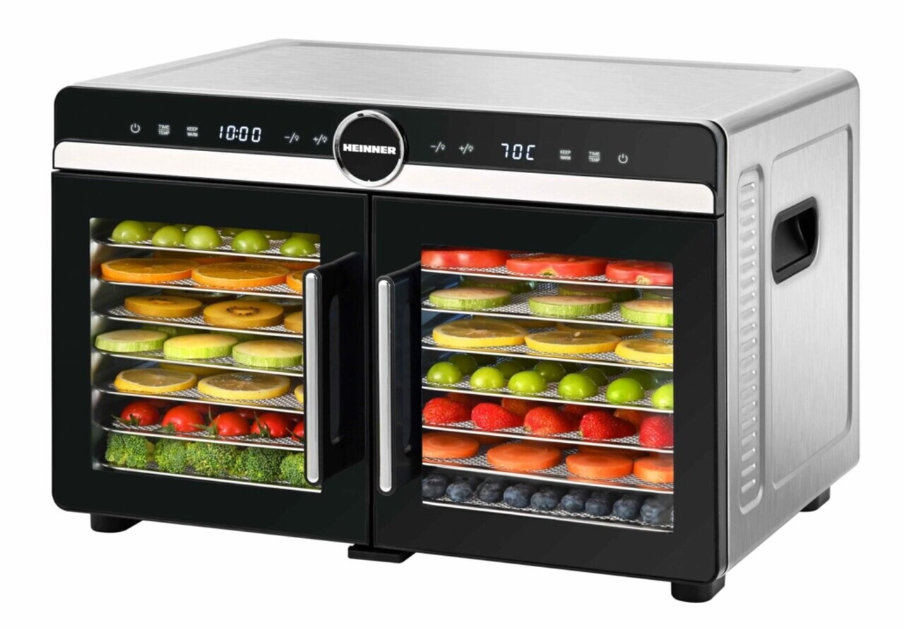Deshidrator fructe si legume DualDry Elite, Heinner, 1200-1400W, argintiu/negru - view 8