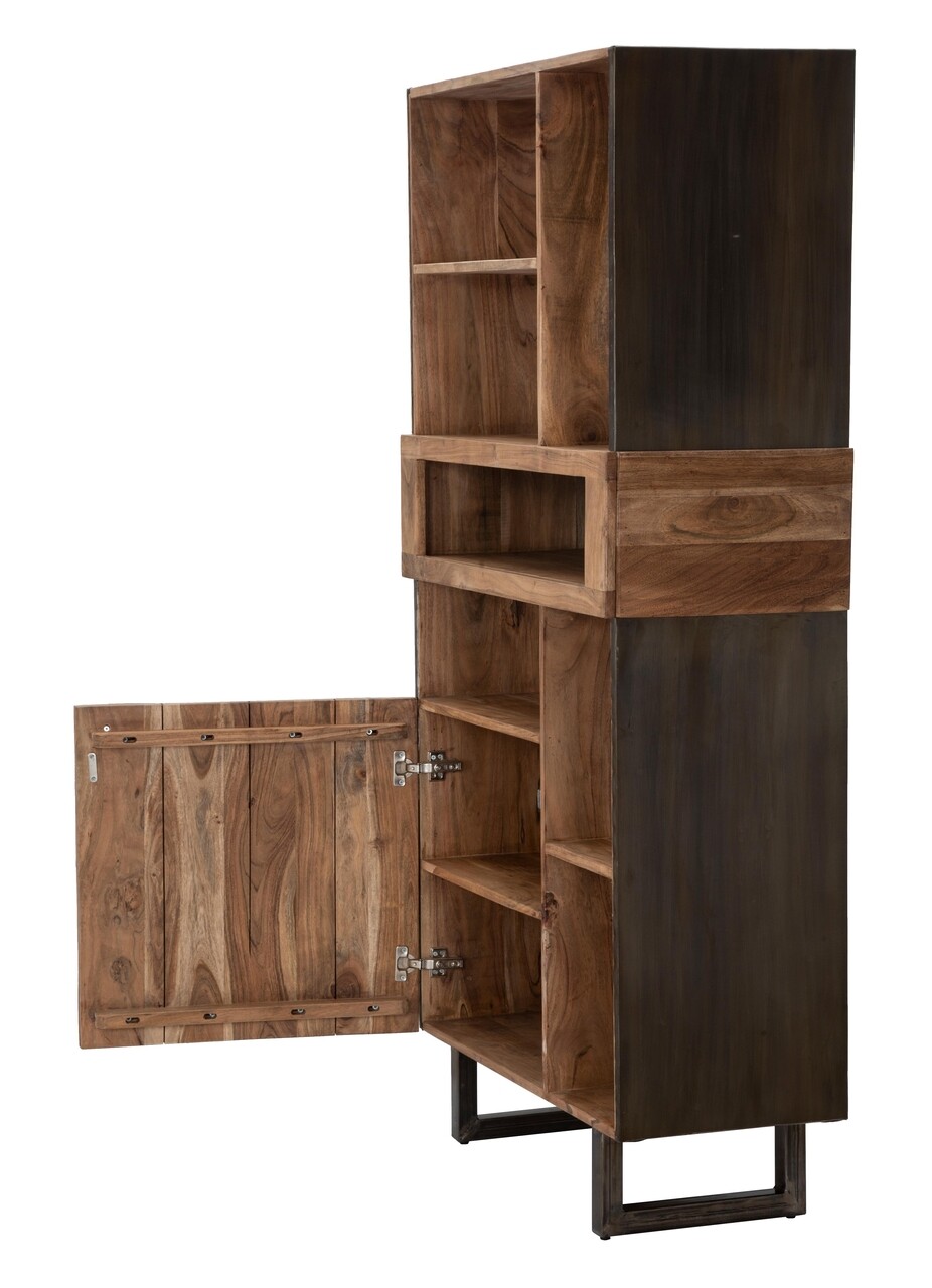 Biblioteca Mumbai, Mauro Ferretti, 88x40x177 cm, lemn de salcam, maro - 1 | YEO