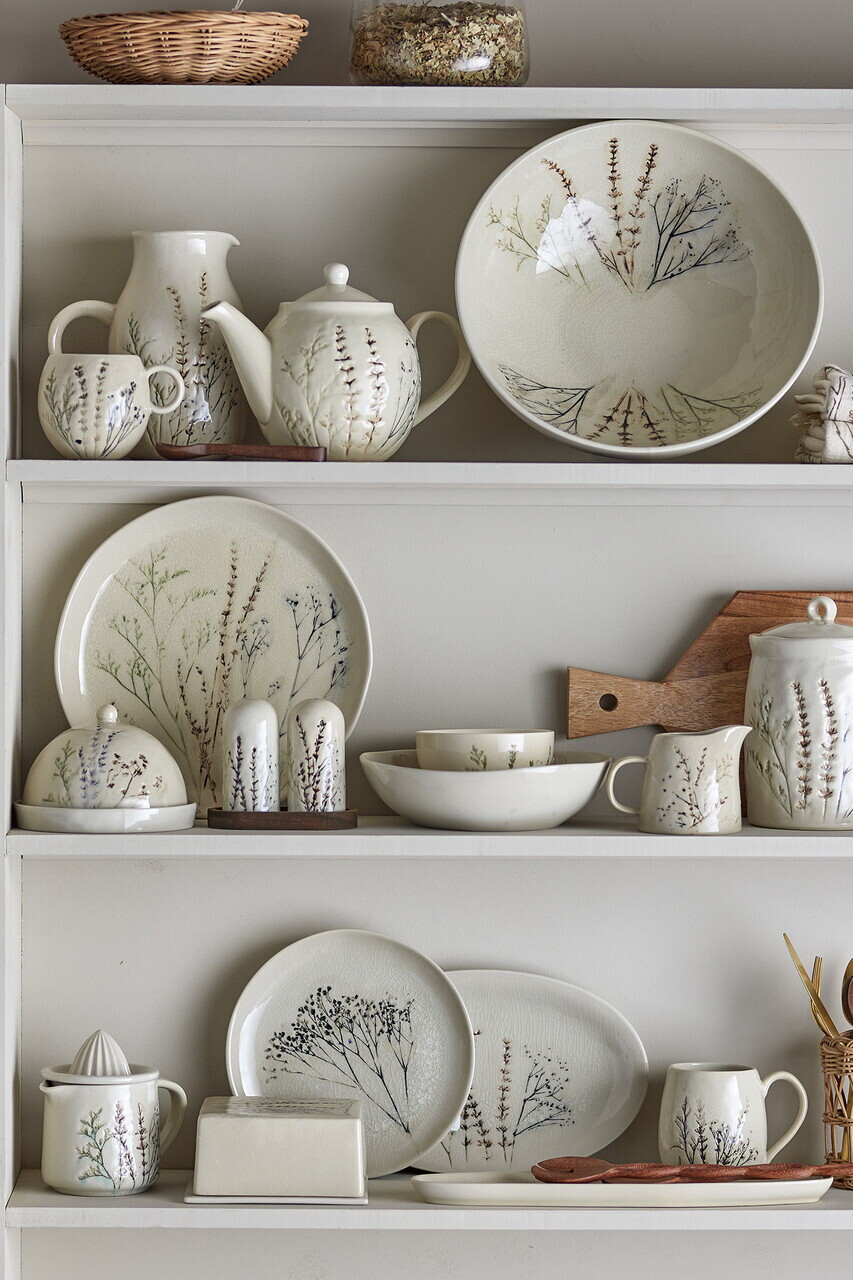 Bol salata, Bloomingville, Bea, 30.5x11 cm, 3.5 L, ceramica, natural - imagine 6
