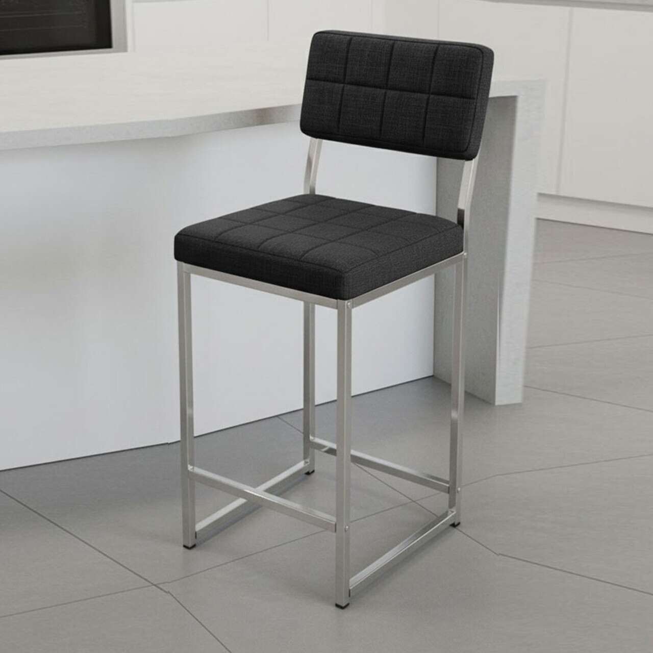 Scaun de bar, Hanah Home, Retro 66, 40x98x40 cm, Antracit — imaginea 3