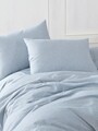 Lenjerie de pat dubla 3 piese, Lizbon - Blue, EnLora Home, 70% bumbac/30% poliester