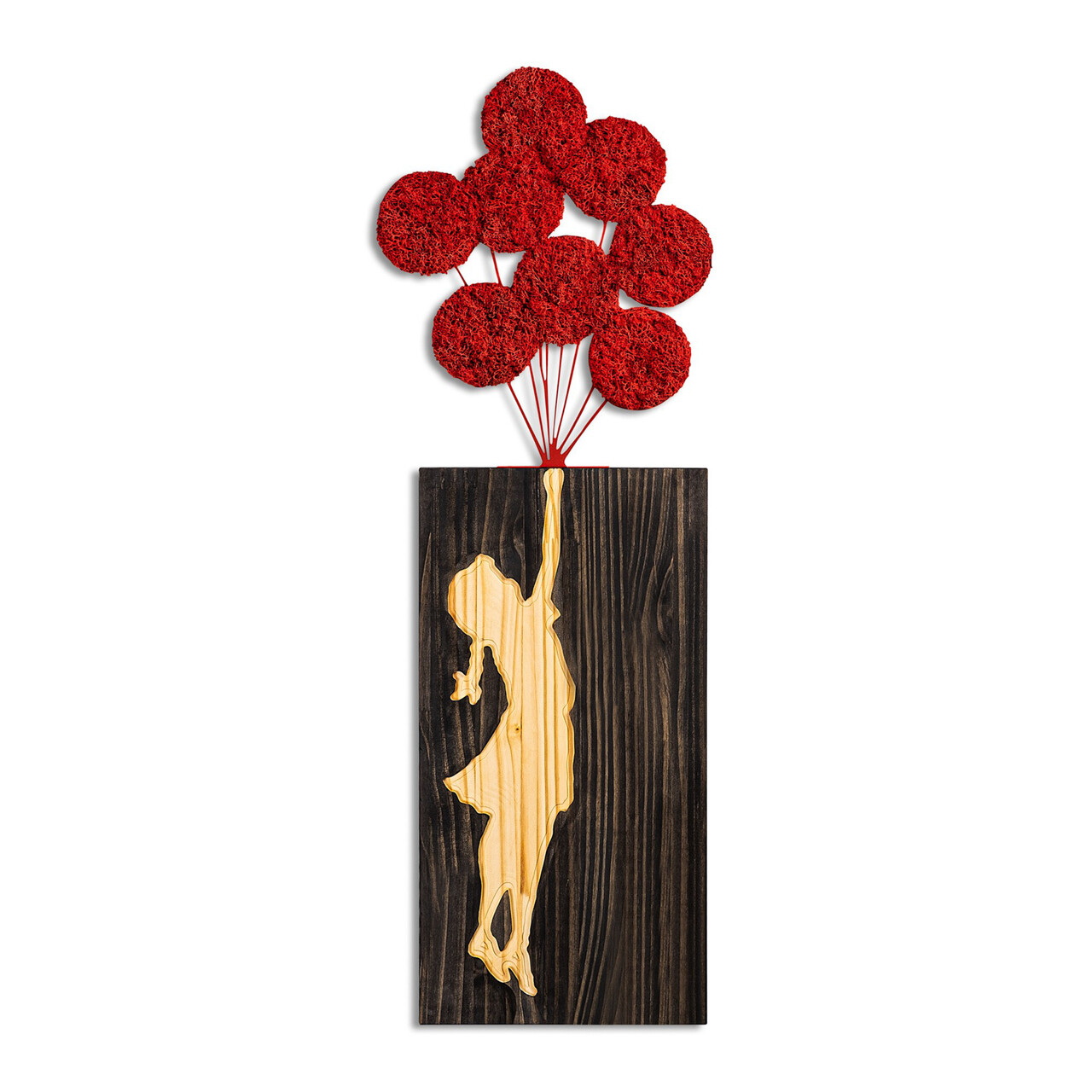 Decoratiune de perete, Banksy, Dimensiuni: 34 x 99 cm, Nuc / Maro / Roșu - view 8