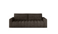 Canapea extensibila 3 locuri ELTAP, Laz09, Lazaro, 247x97x92 cm, lemn/poliester, maro inchis