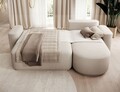 Coltar extensibil dreapta 4 locuri ELTAP, Aurumm, 285x180x92 cm, lemn/poliester, bej