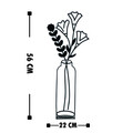 Decoratiune, Flowerpot, 22x56 cm, Metal, Negru