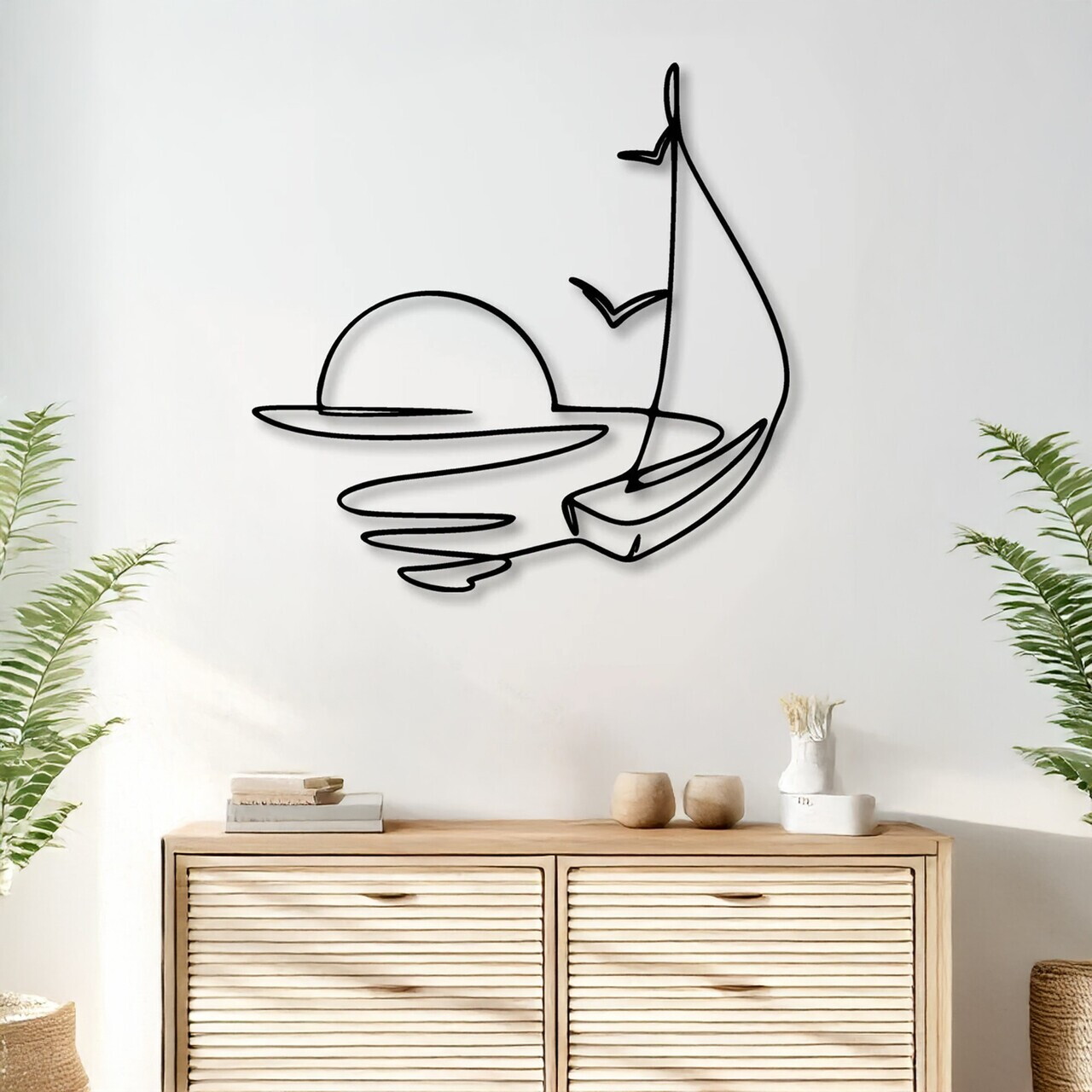 Decoratiune de perete, DCV-1034-MT, Dimensiune: 50 x 35 cm, Negru — imaginea 2