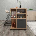 Dulap multifunctional, Arnetti, Rebusa, Pin Atlantic / Antracit