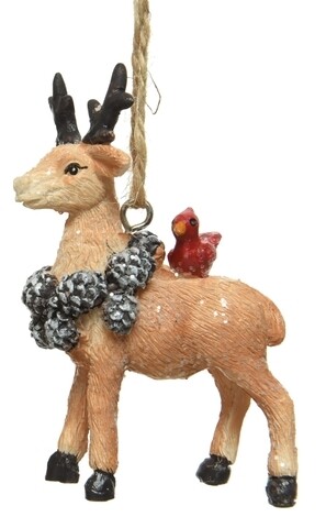 Glob Deer standing, Decoris, 5.9x3.10x8.4 cm, poliester, maro
