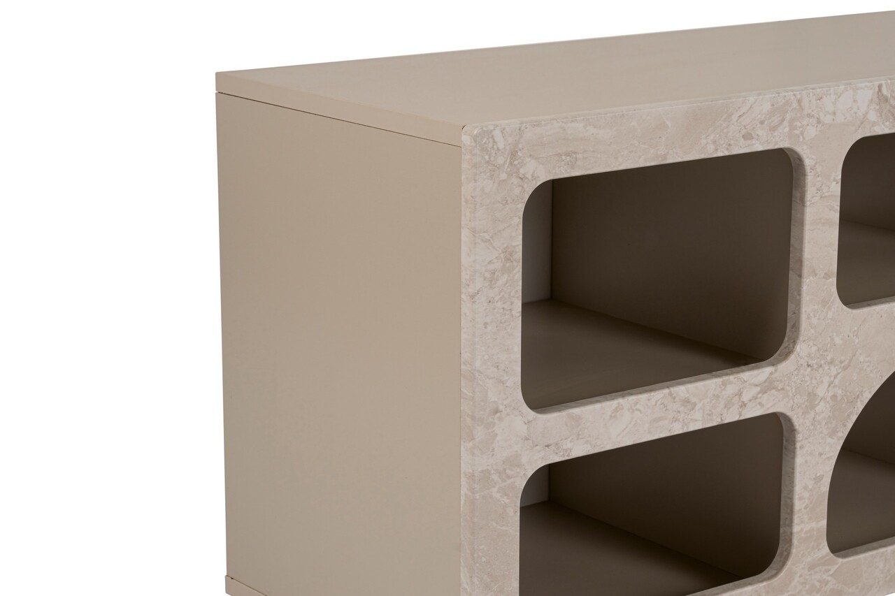 Consola, Hanah Home, Ferlis, 160x51x40 cm, Travertin Marmură / Gresie - view 7