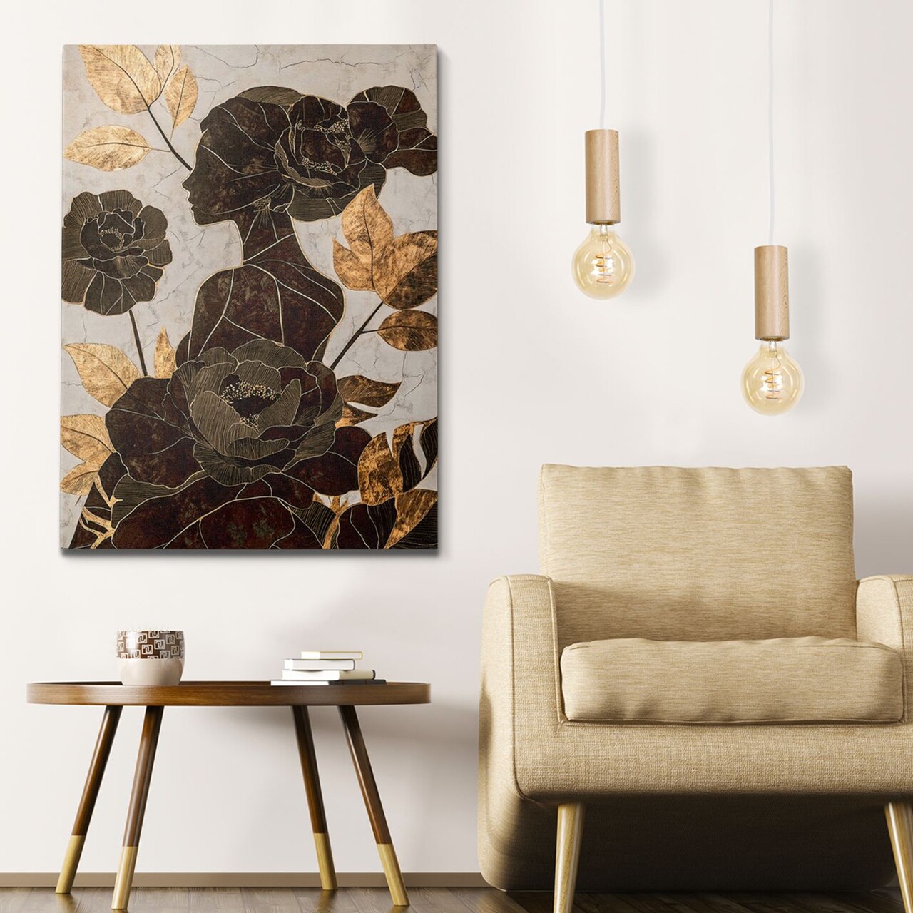 Tablou decorativ KNV10089 Cadru: 100% LEMN (grosime: 3 cm) Multicolor